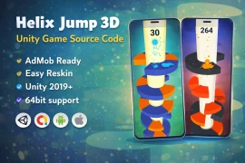 3D Helix Jump Unity Project  Complete Source Code + Monetization